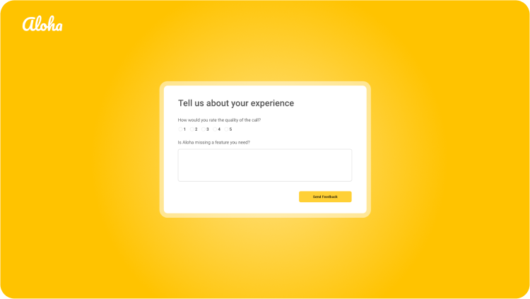 A screenshot of the feedback meeting screen